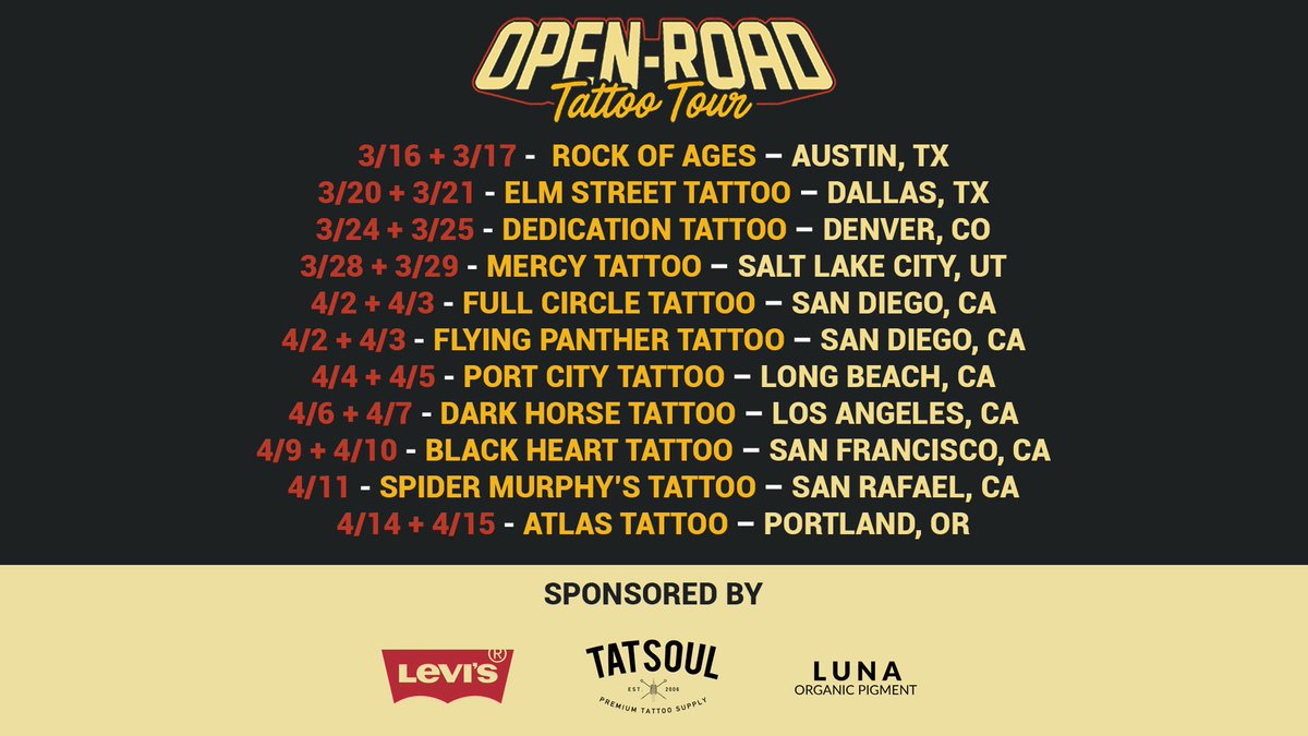Open Road Tattoo Tour tweet media