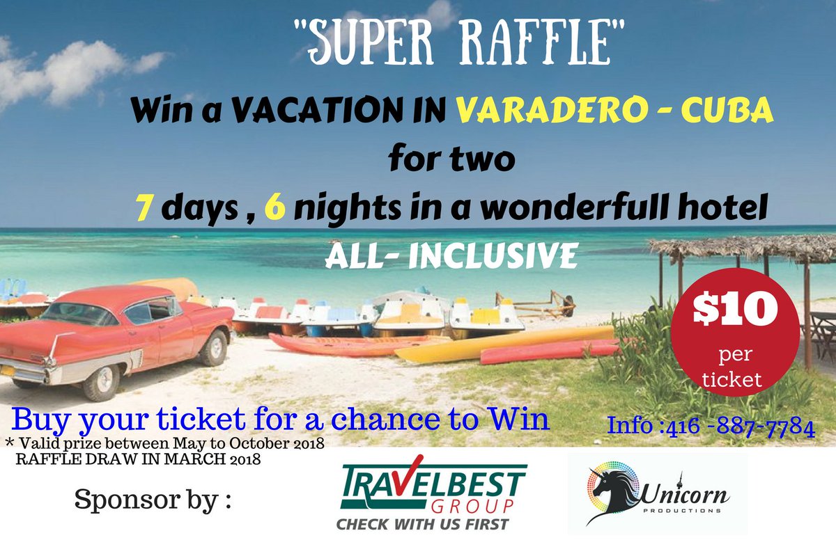 unicornpro_to's tweet photo. Saturday, March 31 .
Super Event to close the month dedicated to Women's !
At this event we will drawing the raffle to "Varadero-Cuba"!!
Get your tickets soon !!!
Everybody is welcome to this wonderful event. Do not miss it!!
**Bring cash for the Amazing food &amp; drinks. https://t.co/Jw5Pc0VZIz