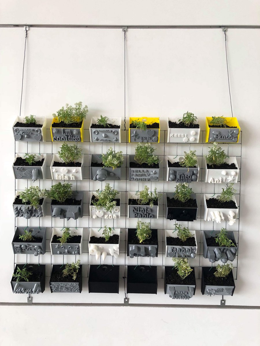 So satisfying to see the kids at <a href="/hobpointprimary/">Hob.PointPrimary</a> complete their 3d printer living wall project. It looks amazing #EdchatNZ