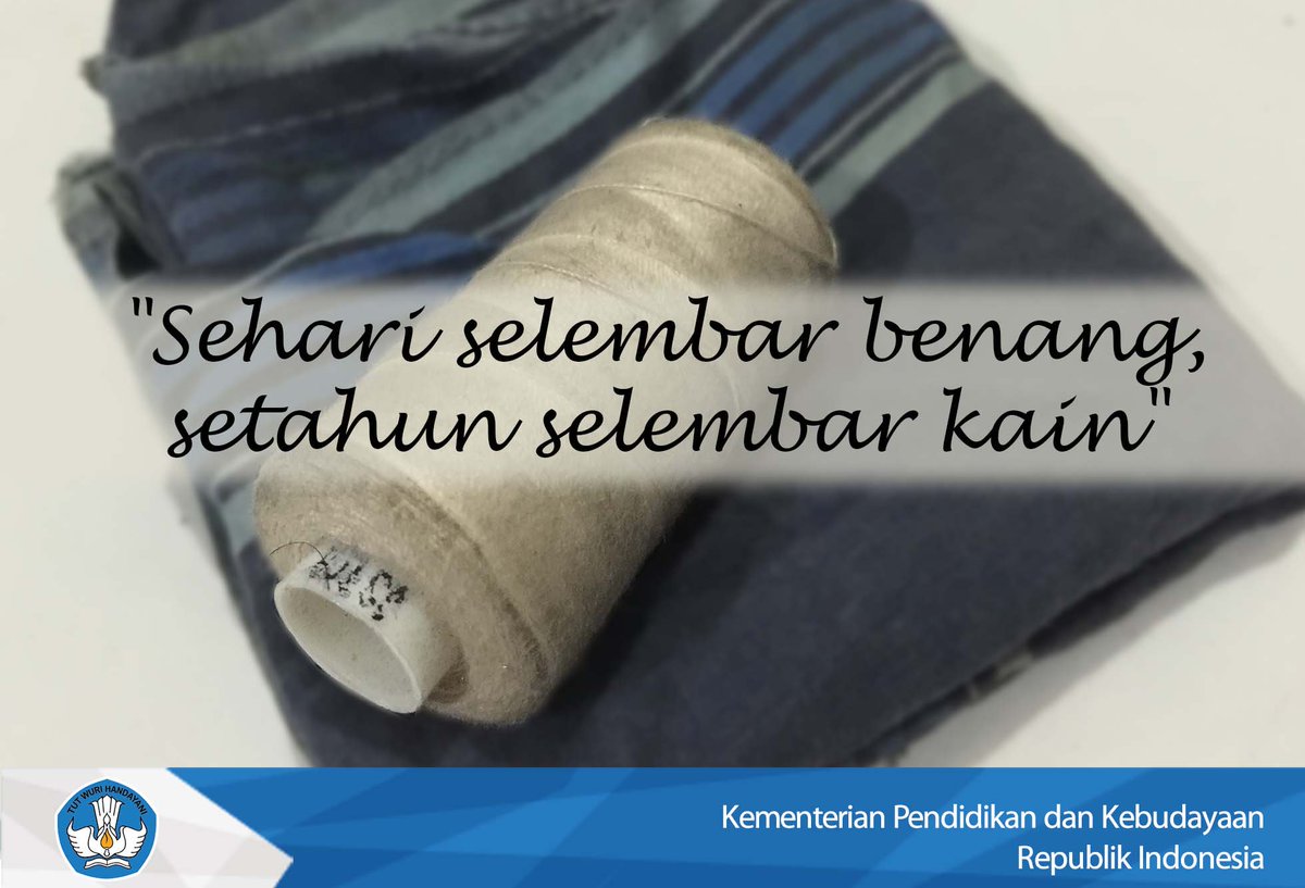 Selamat pagi #SahabatDikbud, pekerjaan yang kita kerjakan dengan sabar dan telaten pasti akan membuahkan hasil yang baik, seperti peribahasa berikut ini.