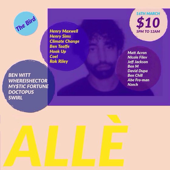 ~~> GIGS THIS WEEK at BIRD
Wed - The Jim Mitchells (NSW) / Spunloves / Stephen Bailey / Playground
Thu - Eloise Ashton / Bri Clark / Lucas Jones
Fri - FUNDRAISER FOR WASSIM > Ben Witt + pals
Sat - Carla Geneve / Jack Davies / The Bush Chooks / Isla Imogen
+ DAILY DRINK SPECIALS