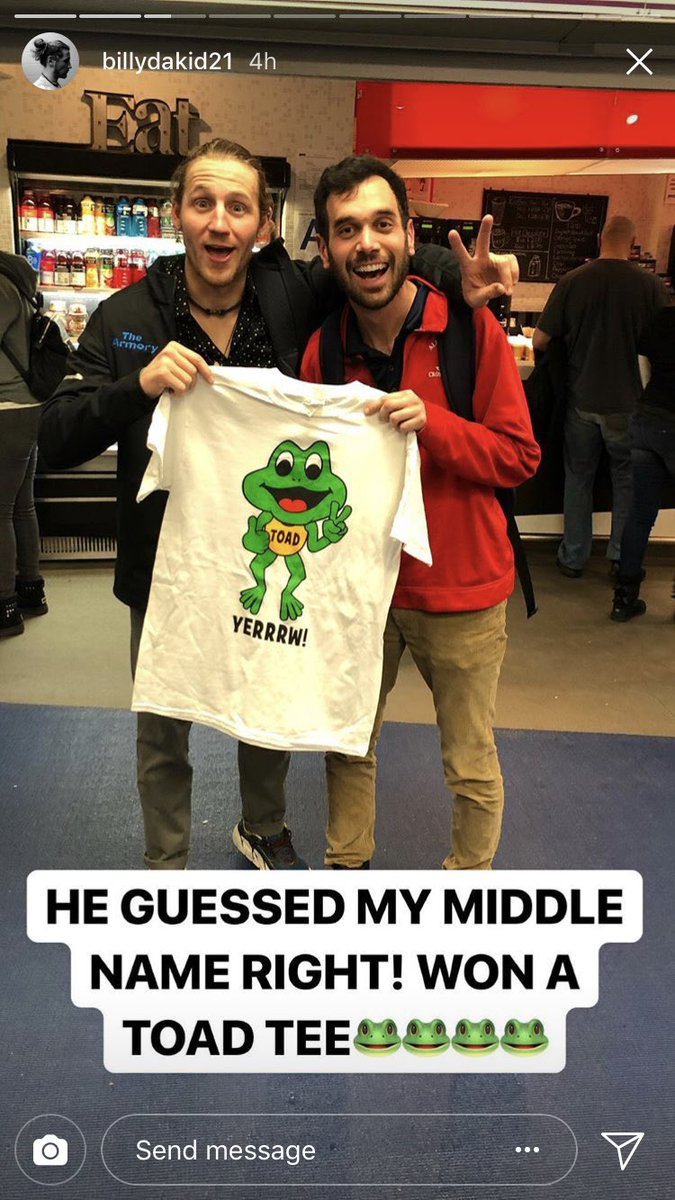 RunTheSchools's tweet image. That face when you get some Toad Track Club swag... yo @Bilbodatoad, now that we're repping your gear, want to come on the podcast? The people want to learn about the man behind the myth, the REAL William Francis Cvecko! #🐸 #YERW