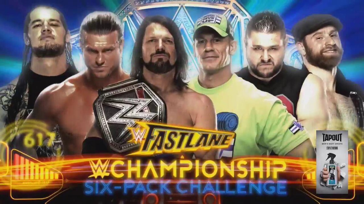WWEFastLaneHQ's tweet photo. UP NEXT: @AJStylesOrg defends the WWE Championship against FIVE other opponents in a #SixPackChallenge! Who will @ShinsukeN battle for the #WWETitle at #WrestleMania?

🐺⚡️👑👌🏻👊🏼🏁 #WWEFastlane https://t.co/Grm5As4QeO