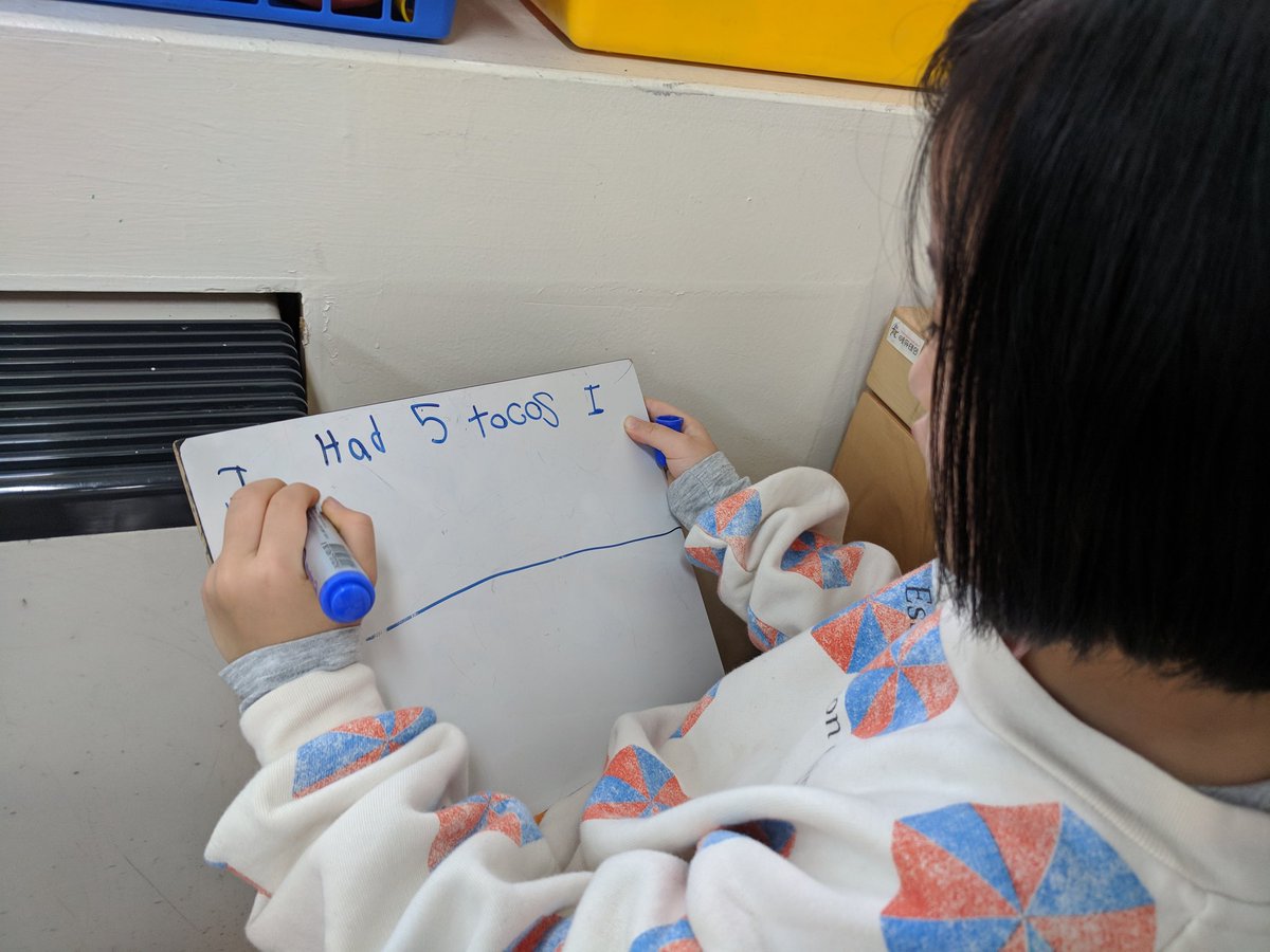 KISMrSmith's tweet image. @Karenjung20 Kinder students create their own #MathWordProblems @JustinPOConnor @VargeLe #kispride