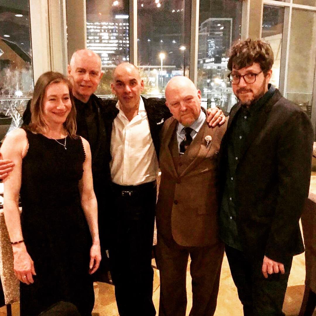 #petshopboys @petshopboys Neil with #ReneeJaworski (Co-Artistic Director @Pilobolus) & #JavierDeFrutos & @gwdancewriter & @talrosner after the US #premiere of @CLTballet #TheMostIncredibleThing performances at the @LevineCenterArt in #Charlotte, #NorthCarolina, USA 10 March 2018