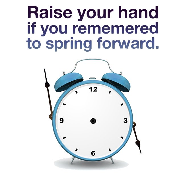 Who remembered to spring forward?