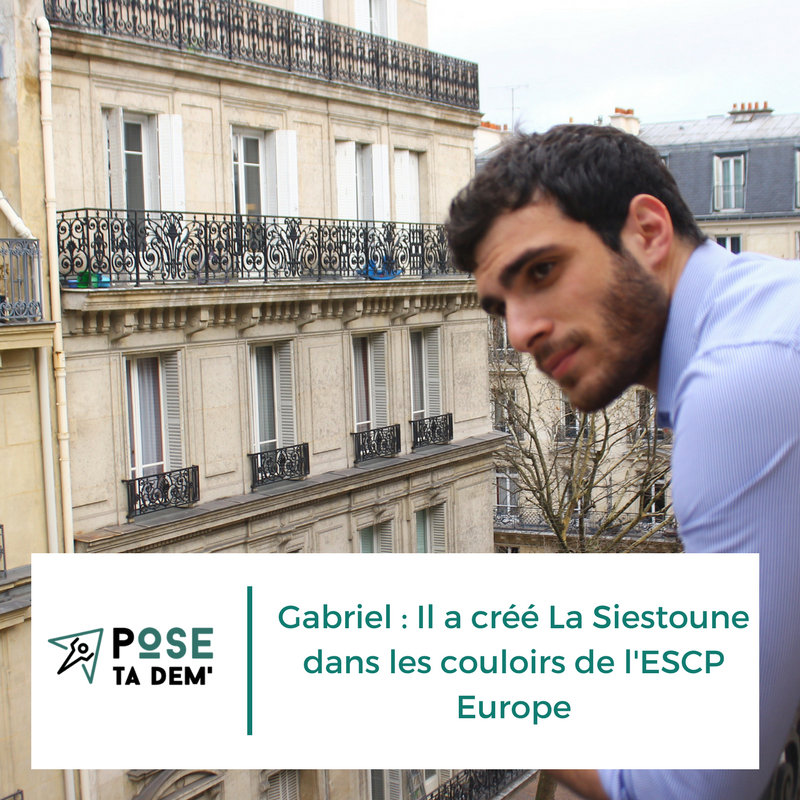 🎤 J'ai interviewé un entrepreneur spécialiste de la sieste ! 😴 Gabriel a créé La Siestoune lorsqu'il étudiait à l'ESCP. Découvrez son parcours : bit.ly/2p2oqfQ #MondayMotivation #inspiration #Entrepreneur