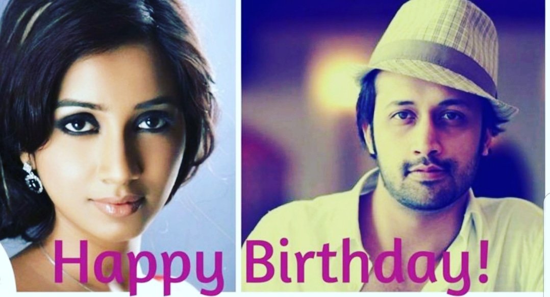 Happy Birthday To The Two Very Talented & Valuable Assets Of The Music Industry..@atifaslam and @shreyaghoshal .. Wishing You Many Happy Birthdays Ahead.. #music #happybirthday #singing #assets #voiceofthenation #social #media