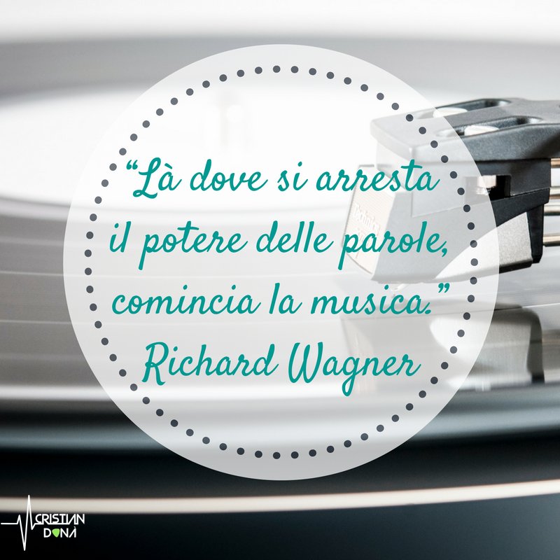 Cristian Donà on X: #MusicMonday “Là dove si arresta il potere delle parole,  comincia la musica.” #RichardWagner  / X