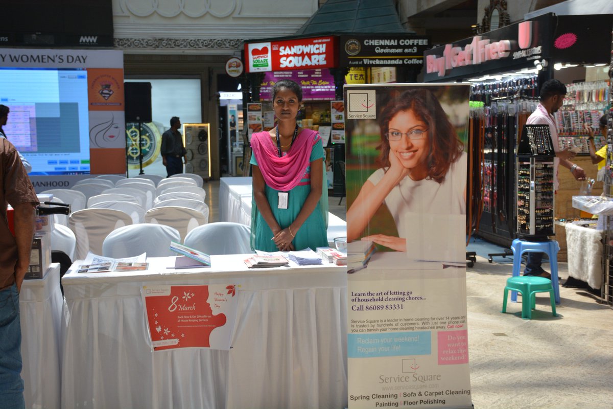 babuvincent's tweet photo. @SSq_Chennai explaining about their services at City Centre, Chennai #homeimprovement #HouseCleaning https://t.co/ASeD8yuEpy