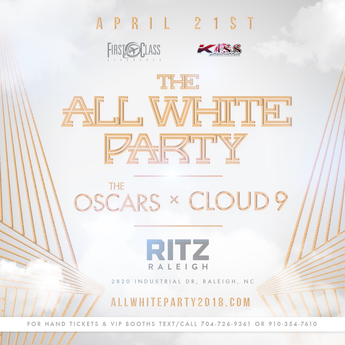 The Most Exciting event of the Spring! #Cloud9 #AllWhiteffair 4.21.18 @ The Ritz!