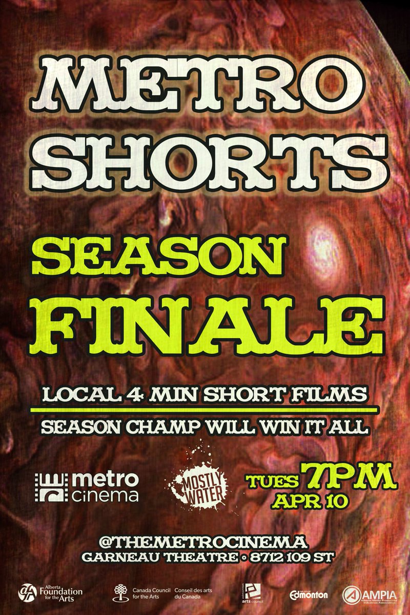 Metro Shorts Season X Finale is coming April 10. Submission deadline April 3. #yegfilm #yegarts <a href="/themetrocinema/">Metro Cinema</a>