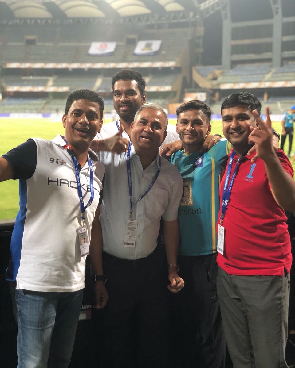TriumphKnights's tweet photo. #AboutLastNight - All smiles from the #TriumphKnights team owners after a triumphant victory in our first game!

#DeRapaakLeJapak #T20 #Cricket #Mumbai #CricketChaRaja #T20Mumbai #Wankhede @jaikedia #DipeshNirupam #MNMishra #AjinkyaNaik #RishiTodi #SSvTKMNE https://t.co/gLOHNPEnfk