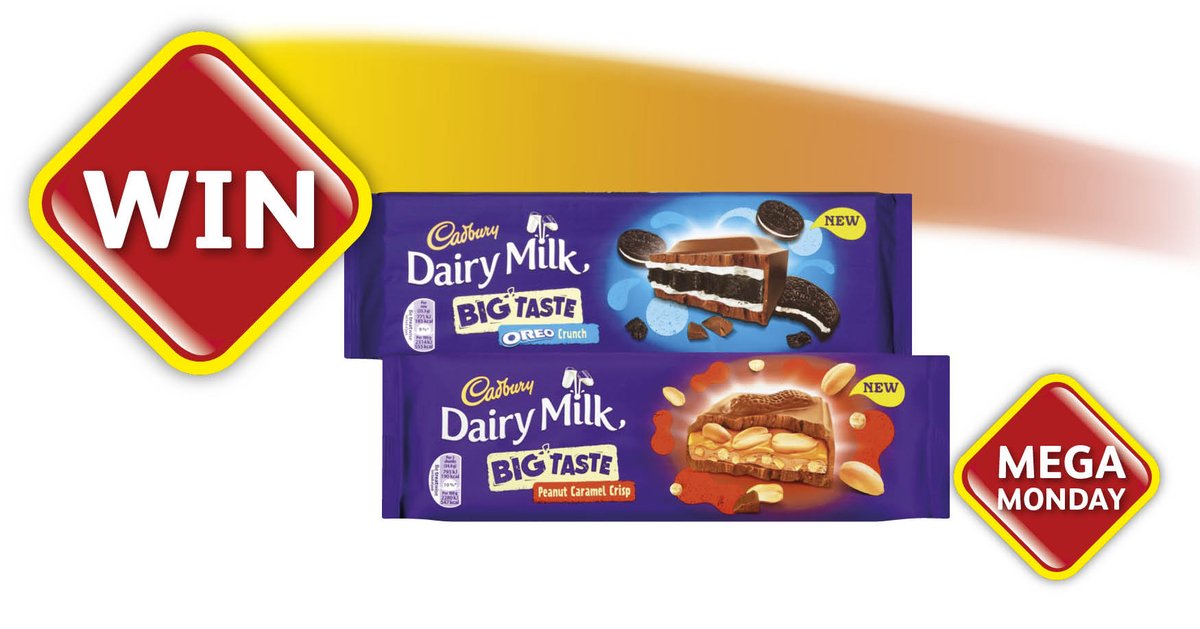 myLondis's tweet photo. #WIN with #MegaMonday!

For your chance to #WIN a whole case of NEW @CadburyUK BIG TASTE bars,  simply RT &amp; Follow @myLondis! 

#LondisMegaDeals https://t.co/0ji2Wq3Iju