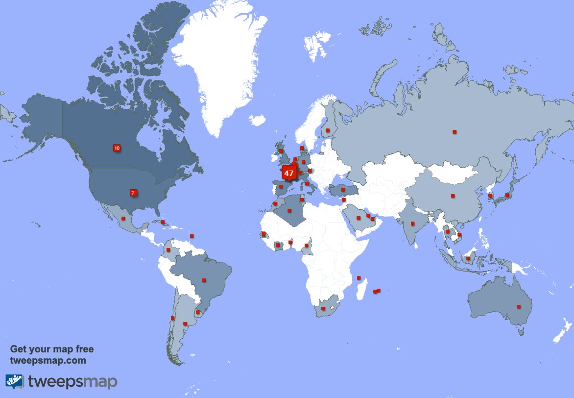 celinech86's tweet photo. Selon https://t.co/83x1kkroNh Mes followers vivent en: France(47%),Canada(10%),États-Unis(6%) https://t.co/hoNBEx22xc