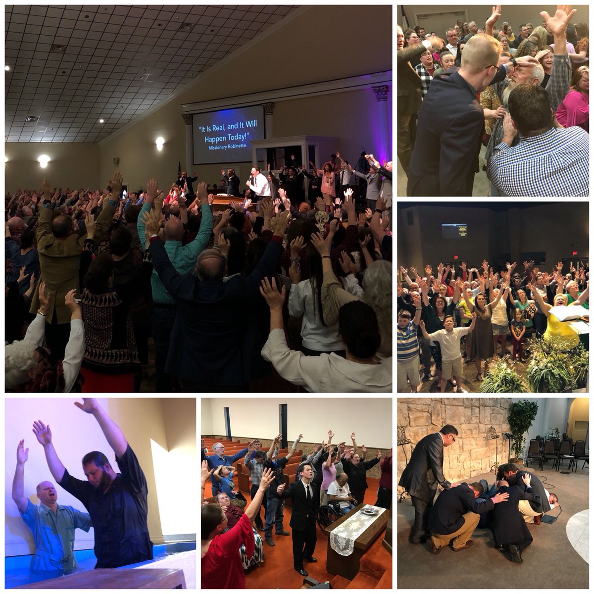 RevCGRobinette's tweet photo. Deputation Update: 

During our last 18 services God has filled 259 with the Holy Ghost, 77 have been baptized in Jesus name, 310 people have been miraculously healed &amp; God has given us PIM/Project help in almost every church! 

So blessed to be with so many wonderful apostolics! https://t.co/BUfYB3VGtd