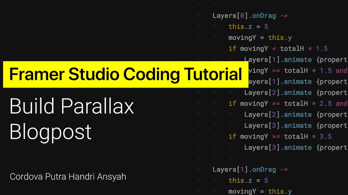 cordova's tweet photo. New video released. Happy coding !
Watch here : https://t.co/T3Rf9xabo7
#framer #codewithframer #code #ux #coffeescript #youtube #framerstudio #coding #programming #design https://t.co/HWcpnmChdh