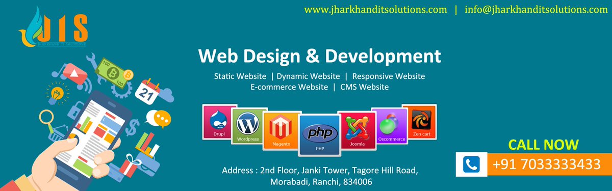 J_ITSolutions's tweet photo. Jharkhand IT Solutions is leading IT Company in Ranchi, which is offering website designing services in Ranchi,India.visit here:https://t.co/EVVhPKYwOc
#websitedesign #webdevelopment #staticwebsite #dynamicwebsite #cmswebsite #websitedesignranchi #ecommercewebsite https://t.co/jMXRaZAn6V