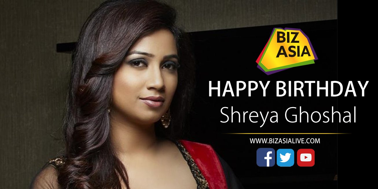  wishes Shreya Ghoshal a very happy birthday.  