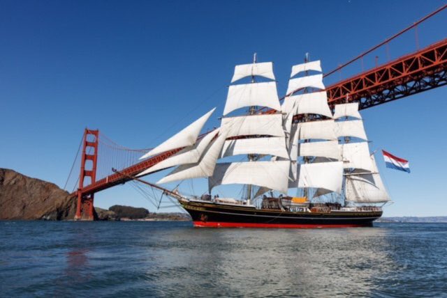 On my way to SF - our boat has already arrived :)