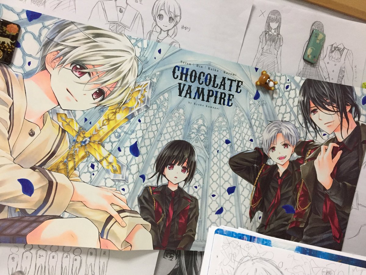 カラー描いたのが3ヶ月ぶりくらいでめっちゃ脳みそが鈍ってたので仕事机のボードに貼 くまがい杏子 16巻4 26発売の漫画 カラー描いたのが3ヶ月ぶりくらいでめっちゃ脳みそが鈍ってたので仕事机のボードに貼 くまがい杏子 16巻4 26発売の漫画
