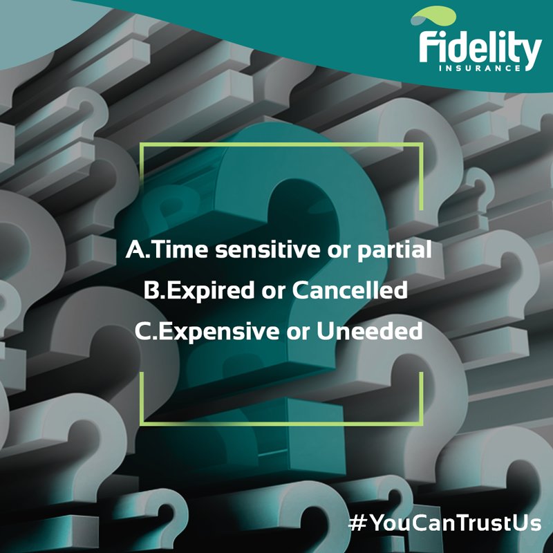 FidelityKenya's tweet image. #InsuranceTrivia What is the definition of 'Renewal'? A new policy which replaces one that is ___________ or _____________