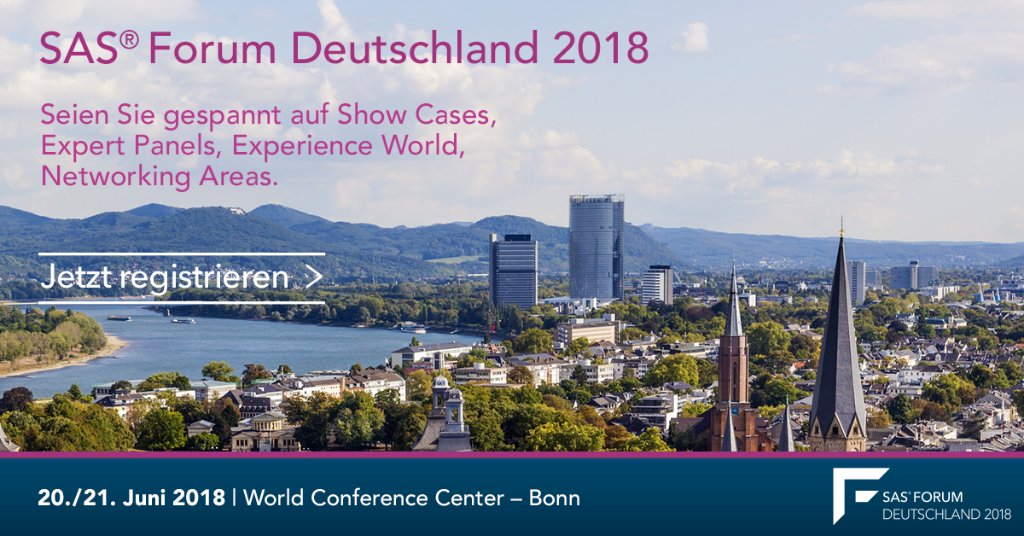SAS_DACH's tweet photo. Ein Vortrag @bundesbank am SAS Forum Deutschland am 21. Juni: Mikrodatenerstellung in Zeiten von #BigData: Die Notwendigkeit für Datenzugang und gemeinsamer Datennutzung  #sasf18 #analytics https://t.co/CfeoYNUcWY https://t.co/5qwSzsKs70