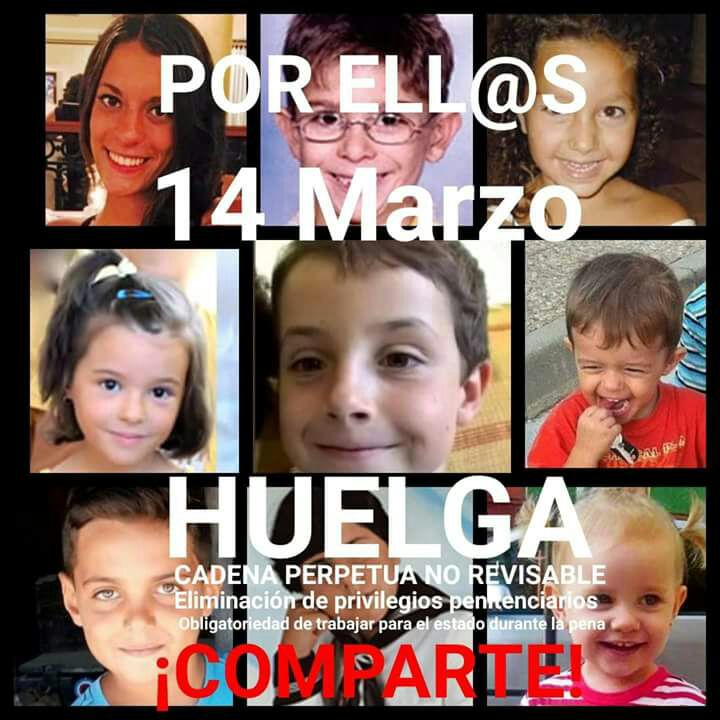 IsaCoachYVida's tweet photo. 14 de marzo. Queremos Prisión Permanente Revisable para los que ASESINAN y nos quitan lo más sagrado del mundo.
Es intolerable que los asesinos gocen de privilegios y que no paguen por sus crímenes https://t.co/7rxqnFCnNo