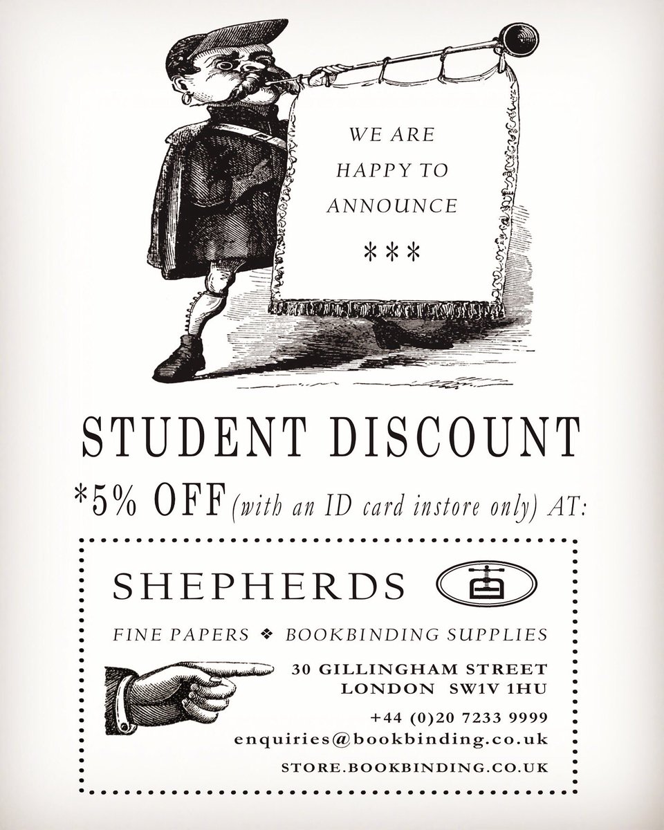 We are now offering a Student discount in store at Gillingham Street - don’t forget to bring along your ID!