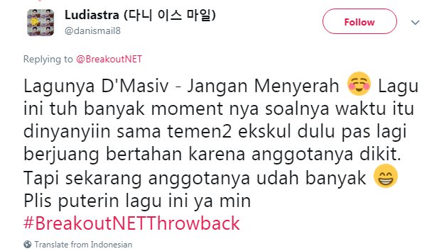 BreakoutNET's tweet photo. Hayyyooo yang kemarin udah request #BreakoutNETThrowback https://t.co/Sd5IbyI2eU