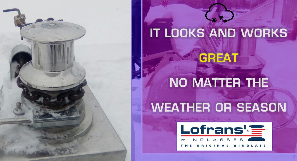 lofranswindlass's tweet photo. 🌀❄There could be any number of reasons why outdoor temperature could keep you away from a fascinating boating experience.

However , windlass operation is not one of them. 

Find your Lofrans' solution here : https://t.co/wlbJqzG82J

#Lofrans #Windlass #Forget #Anchoring https://t.co/03U1rZbXOS