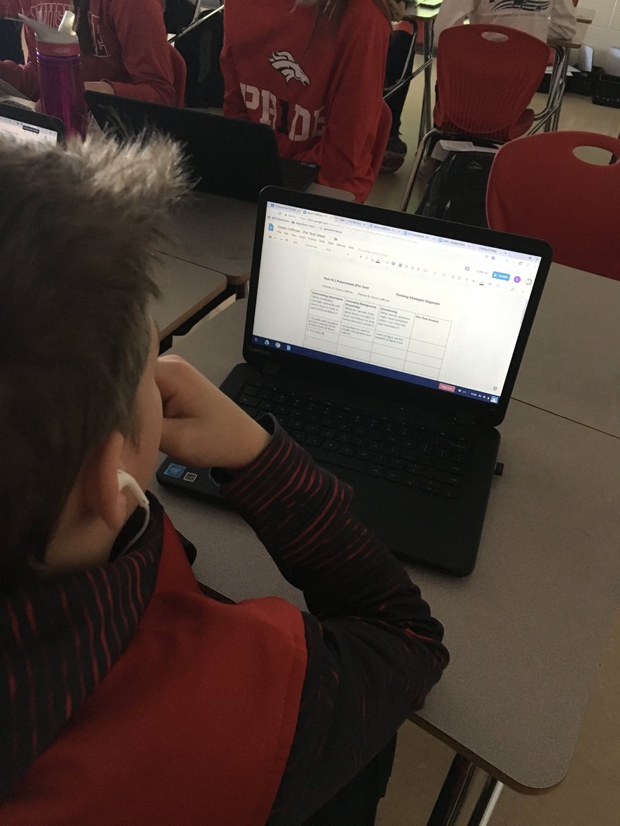 Algebra students using their Thinking Strategies for a Polynomial Pre-Test! #ActivatingBackgroungKnowledge #BrainPower #IThinkICan