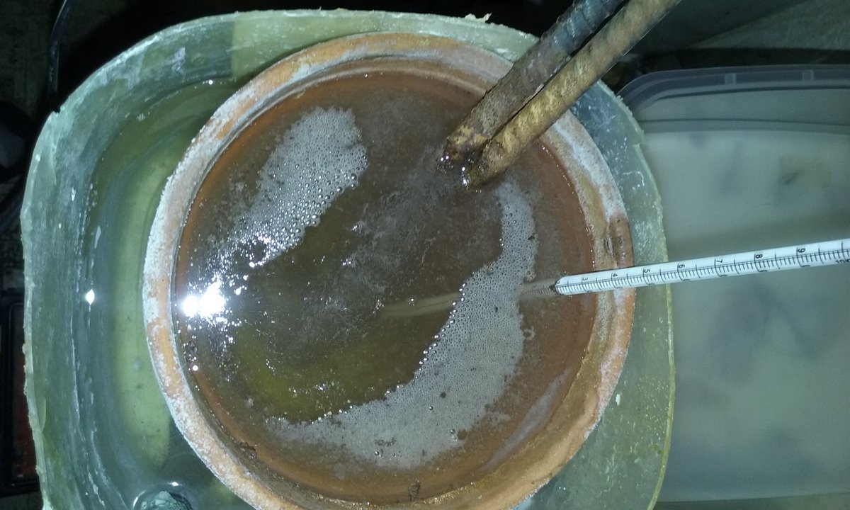 JaredLedgard's tweet photo. Reaction of Fe+2 and Fe+3 in nitrate subtrate. https://t.co/ZQySrJOyK7