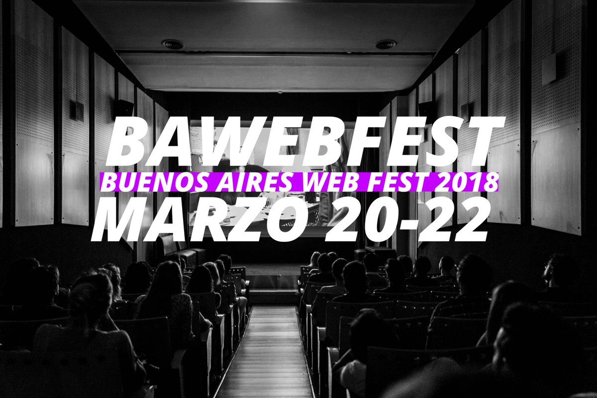 FWTV_online's tweet photo. Se viene el #BAWEBFEST2018 @BAWebFest Festival de Series Web de Buenos Aires y ya están abiertas las inscripciones!
Acreditate en: https://t.co/7hySsZ3cjP… 
20, 21 y 22 de Marzo en la Universidad del Cine (Pasaje Giuffra 321)
La entrada es libre y gratuita. https://t.co/guI6kDeh5V