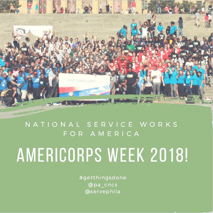 It's AmeriCorps Week! Check out what we have going on at bit.ly/ACweek18 #GetThingsDone