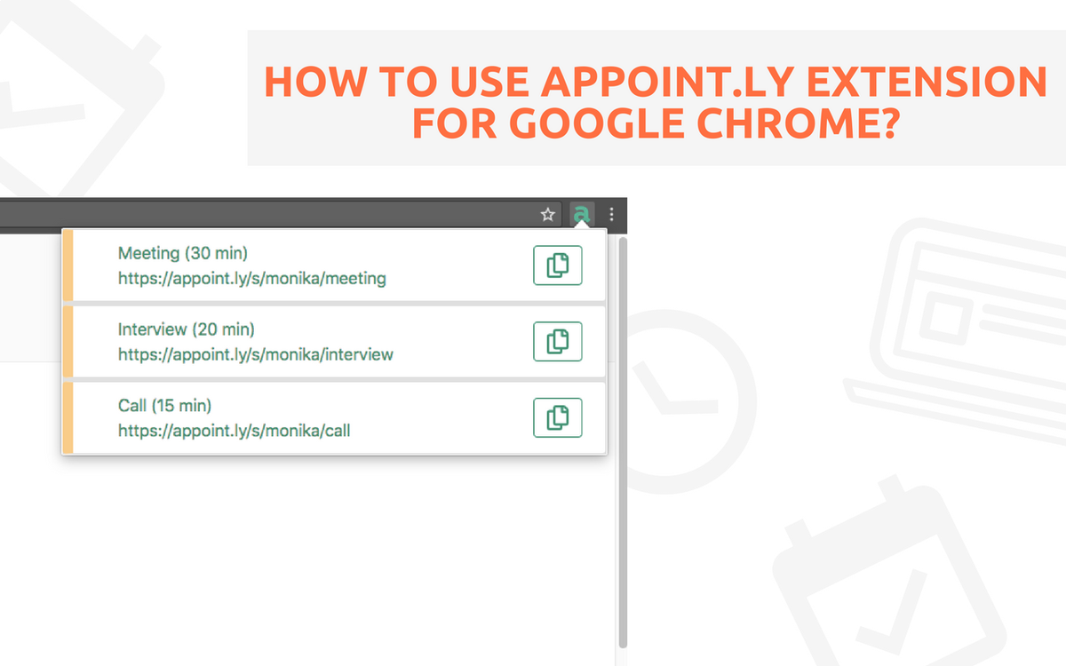 We have great news! A new feature — Appoint.ly extension for Chrome — is now available in the Chrome Web Store. Check it out! 💪
medium.com/@Appoint.ly/ho… 🔥 #GoogleChrome #Extension #Productivity