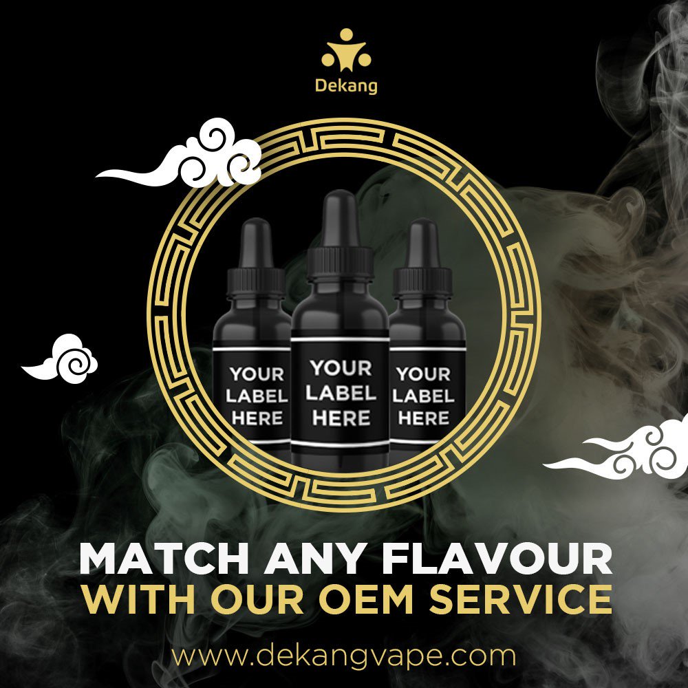 Want to make your own e-liquid? You can with Dekang. 
With our expert flavour matching team and natural, pharmaceutical grade ingredients, we make sure your product is perfect for you. Contact us now for more information at dekangvape.com #products #vape #OEM