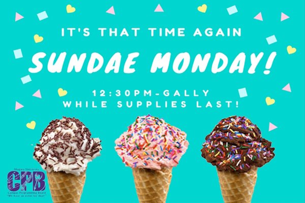 What better way to celebrate being back home <a href="/NiagaraUniv/">Niagara University</a> than with Sundae Monday! Today at 12:30pm in Gally!