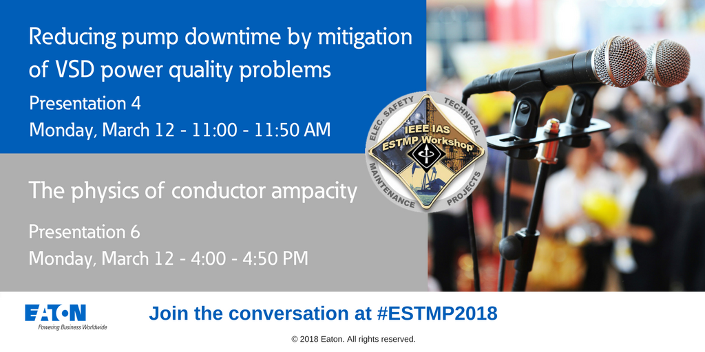 ETN_Electrical's tweet photo. Join us for some great presentations today at #ESTMP2018! https://t.co/6RaKWOwnNt