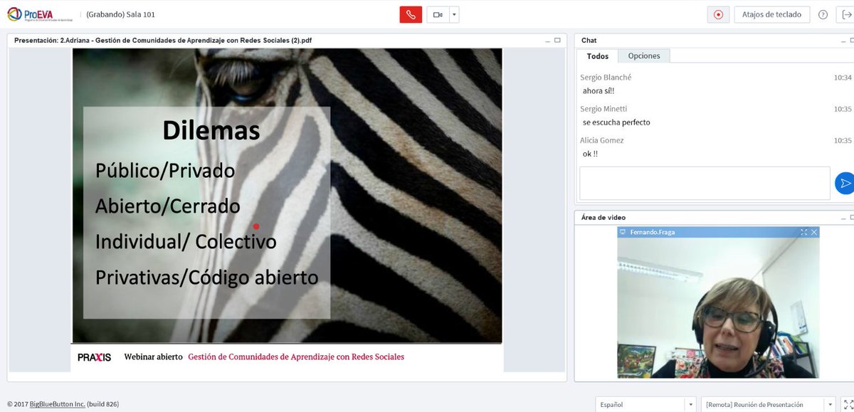 UATE_CFE's tweet photo. La profesora @dogewerc plantea los principales dilemas que enfrenta un docente que integrará el uso de redes sociales en sus prácticas. #ProyectoPRAXIS conjunto entre #CERPCentro, @DptoTDCFE y @DataUdelar financiado por @ANIIuy https://t.co/l8GJzVcm9o