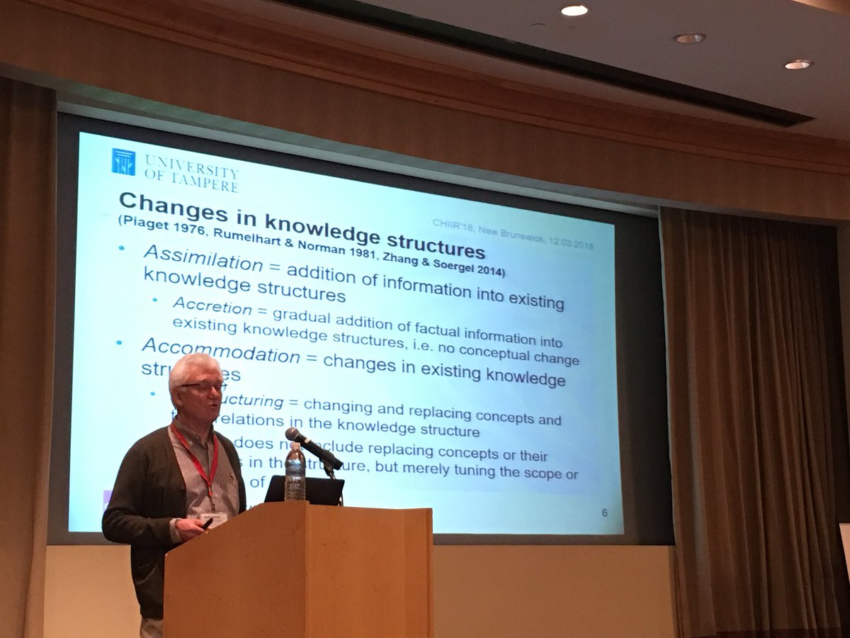 Pertti talking about changes in knowledge structures - assimilation and accommodation
