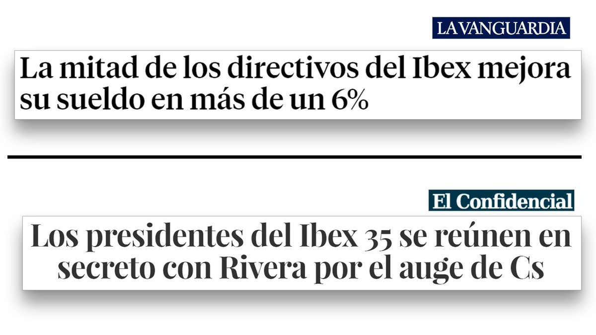 PODEMOS's tweet photo. 🤔 Dime con quién andas y te diré a quién obedeces. 
Dos noticias que juntas se entienden mejor. 👇 https://t.co/3WCwCvaASv