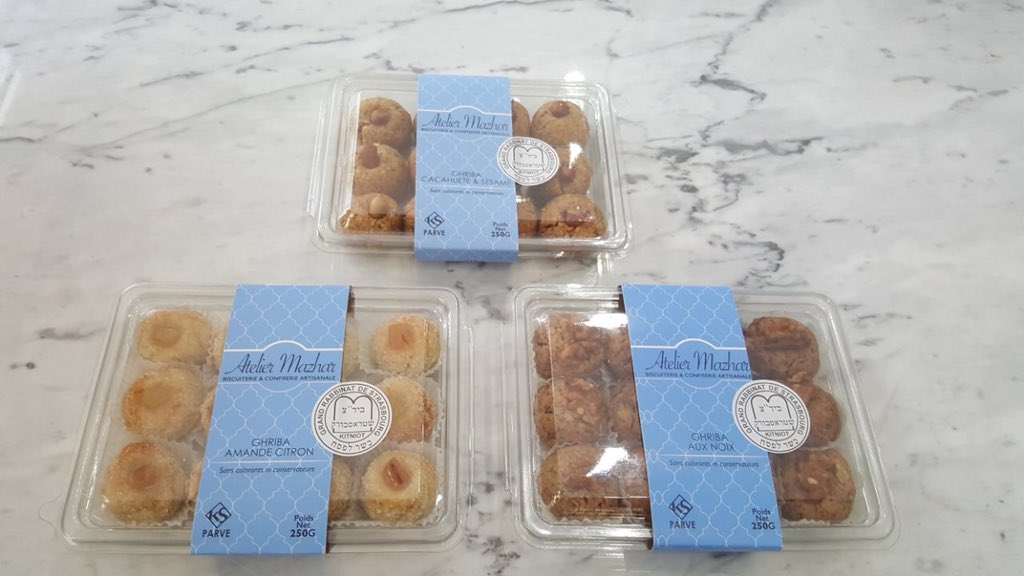 KSkosher's tweet photo. Des bons gâteaux marocains #Kosher #Passover #kitniot c’est possible. Avec la gamme de l’Atelier Mazhar sous la survei du Beth Din de #Strasbourg #KSKosher https://t.co/QOm6Va0o5n