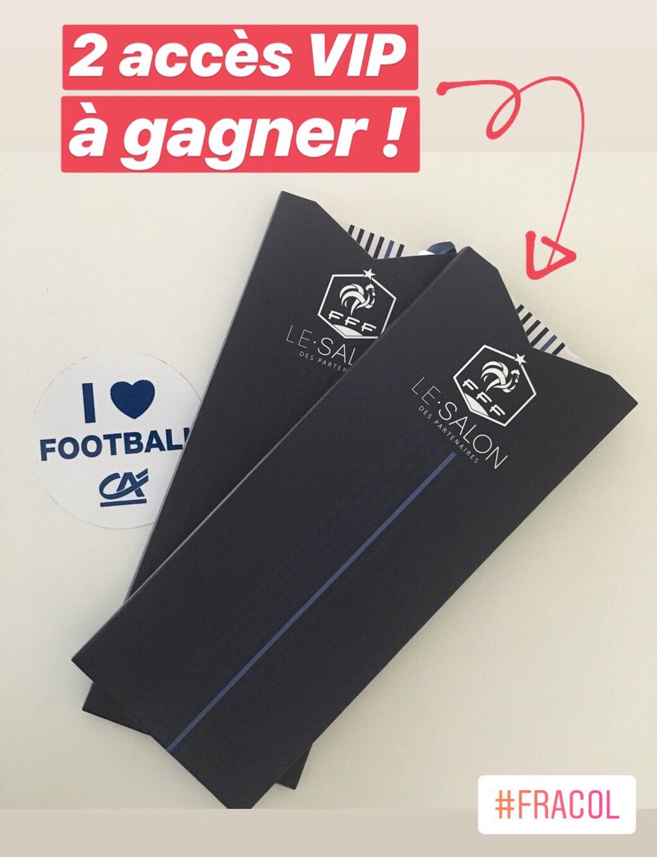 tousuncotefoot's tweet photo. #CONCOURS : 2 accès VIP au Salon des Partenaires + billets à gagner pour le match France 🇫🇷 - 🇨🇴 Colombie #FRACOL le 23/03 au Stade de France !! 
Pour jouer : 
1️⃣ 👉 Suivre @tousuncotefoot
2️⃣ 👉 Retweet / Partage !

Résultats : le 14/03 !
Bonne chance à tous ! #CôtéFoot https://t.co/H0hx7l9jwt