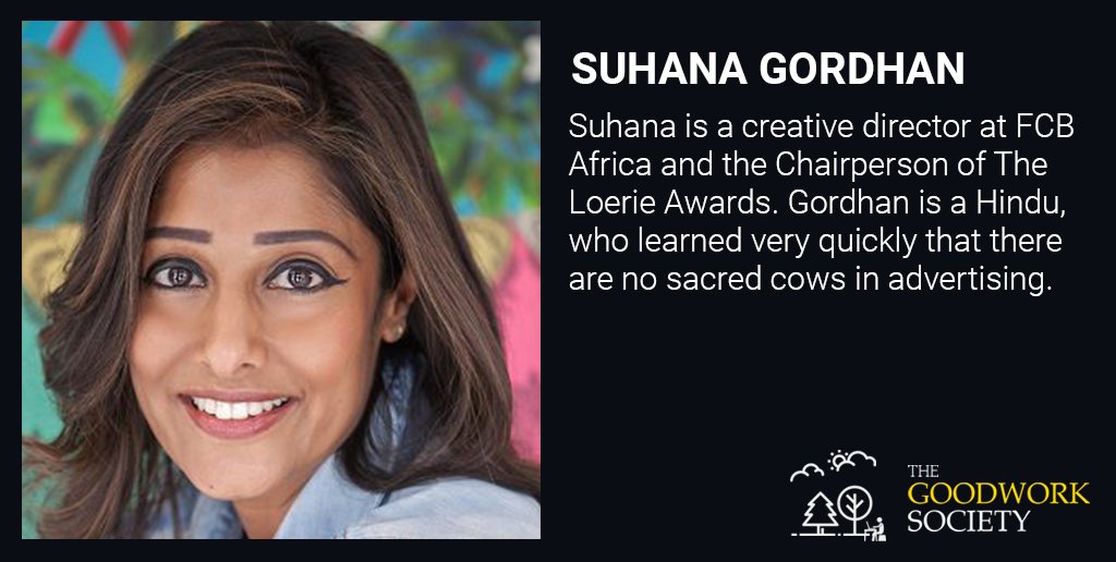 Suhana Gordhan's bringing her insights, too.