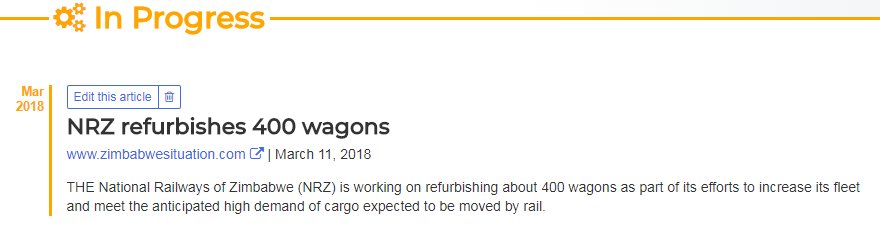 VusiNyamazana's tweet photo. In Progress: Parastatals - NRZ refurbishes 400 wagons. #bulletwagons https://t.co/3Cl4uV9aq2
@povozim @OpenSpaceZW @FungaiChiposi @edmnangagwa @citezw @Onai_Media https://t.co/67m1biKxxo