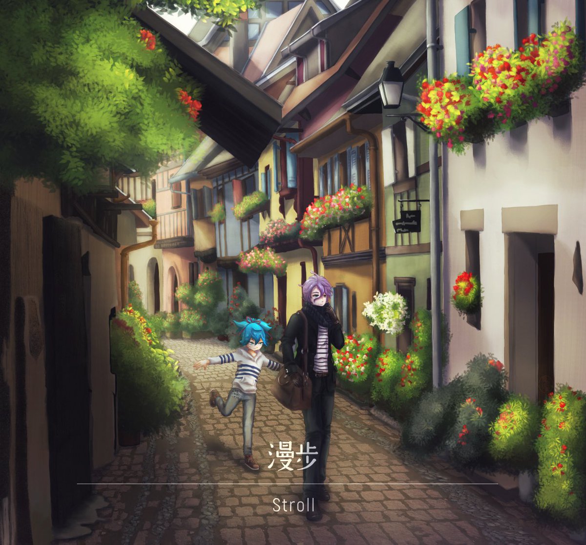 Firefly Lair A Twitter 终于完成了 Illustration Digitalart 刀剣乱舞 同人絵 歌仙兼定 小夜左文字 散步 Stroll Fireflyyin