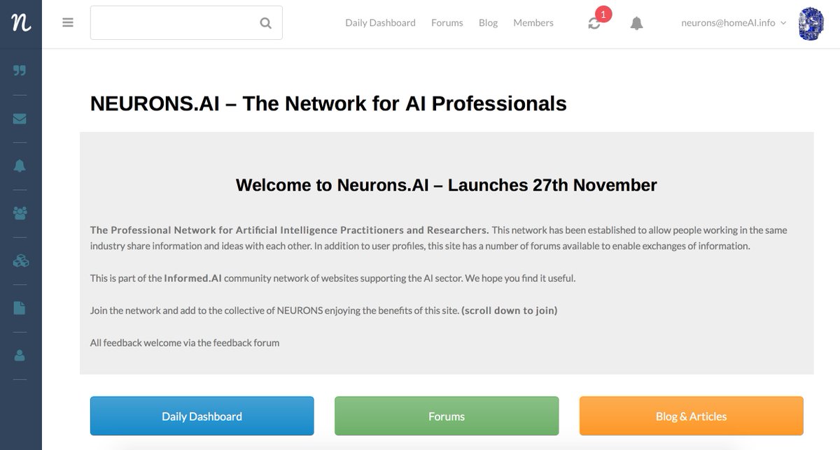 Neurons_AI's tweet photo. Got something to say about #AI or #MachineLearning? Then join the best place to share ... https://t.co/zXrYkYIgDh ... Please RT https://t.co/y166scmwM6