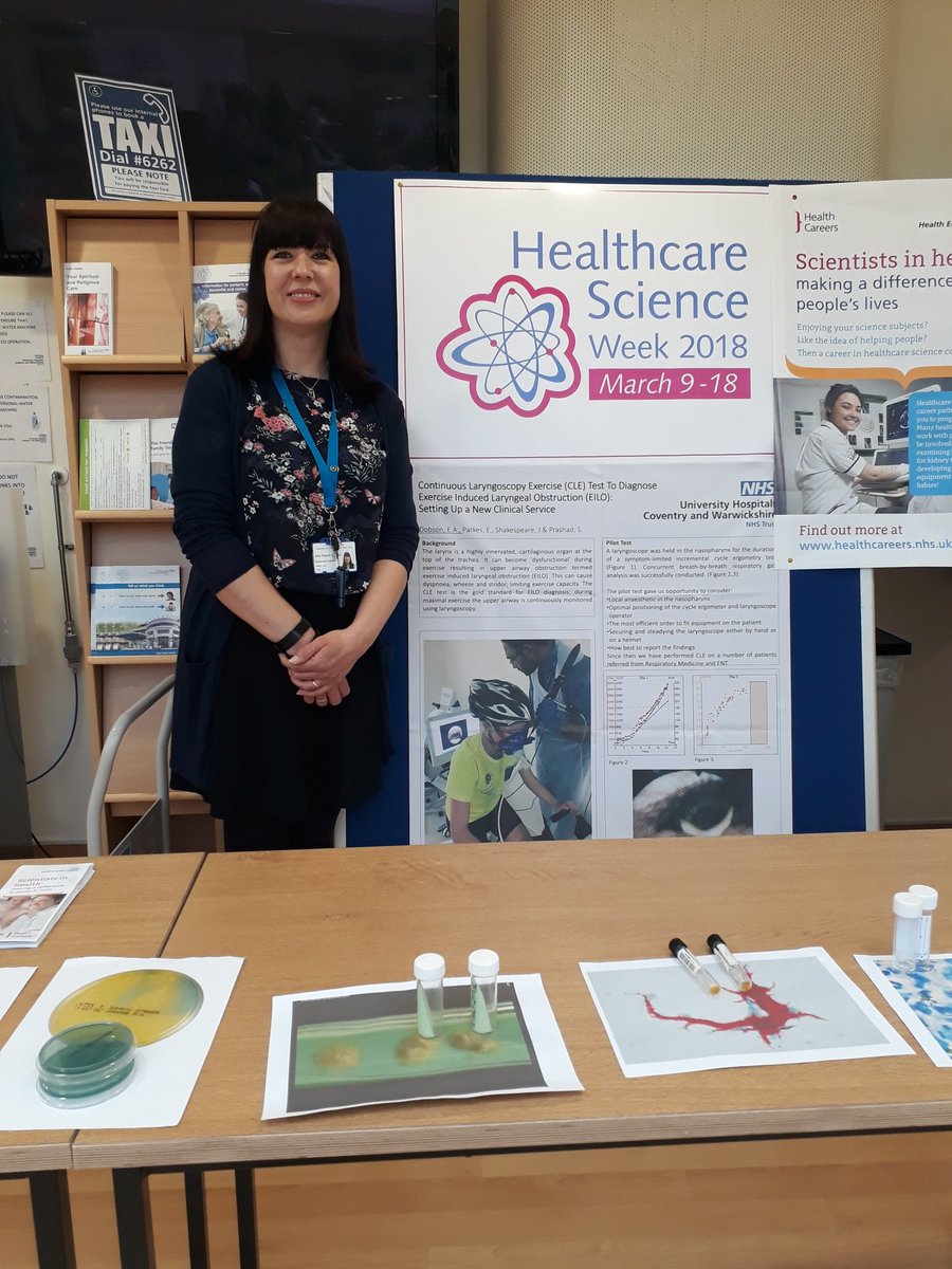 Rachchatter's tweet photo. Today we are in Outpatients @nhsuhcw promoting our professions #biomedicalscience #Heathcarescience #hcsweek18 @WeHCScientists @nhsemployers @DepCSOfiona https://t.co/9sbAN9WgpT