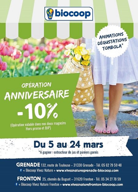 CDConseil's tweet photo. Jusqu'au 24 #Mars , vos magasins #VivezNature @Biocoop de #Grenade et #Fronton font leur #anniversaire avec de nombreuses animations et dégustations. #Bio #NordToulousain #CDConseil #confiancecollaborative #local https://t.co/aVcHa7d5ki https://t.co/9DS5h5h4E6
